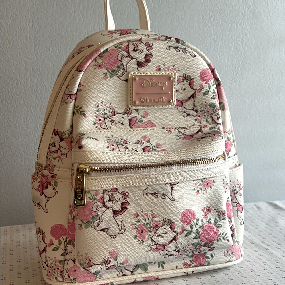 Disney Loungefly Backpack - Marie Aristocats White and Pink Small Bag - Picture 1 of 5